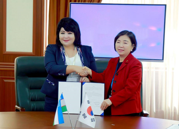 한국여성발명협회는 1월 14일 우즈베키스탄 여성발명협회와 ‘여성발명 활성화 및 지식재산 환경기반 조성을 위한 업무협약(MOU)’을 체결했다. ⓒ한국여성발명협회 제공