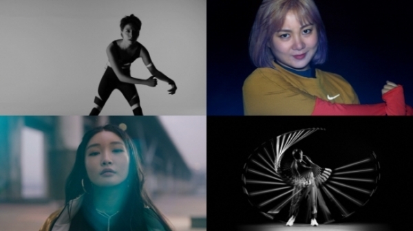 나이키가 진행하는 ‘너라는 위대함을 믿어’ 캠페인 영상에 등장한 엠버·박나래·청하·박성현. ⓒ나이키 제공