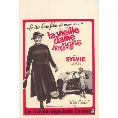 1965년 베르톨트 브레히트의 원작을 바탕으로 프랑스에서 제작된 영화 ‘품위 없는 할머니’(La Vieille dame indigne) 포스터.
