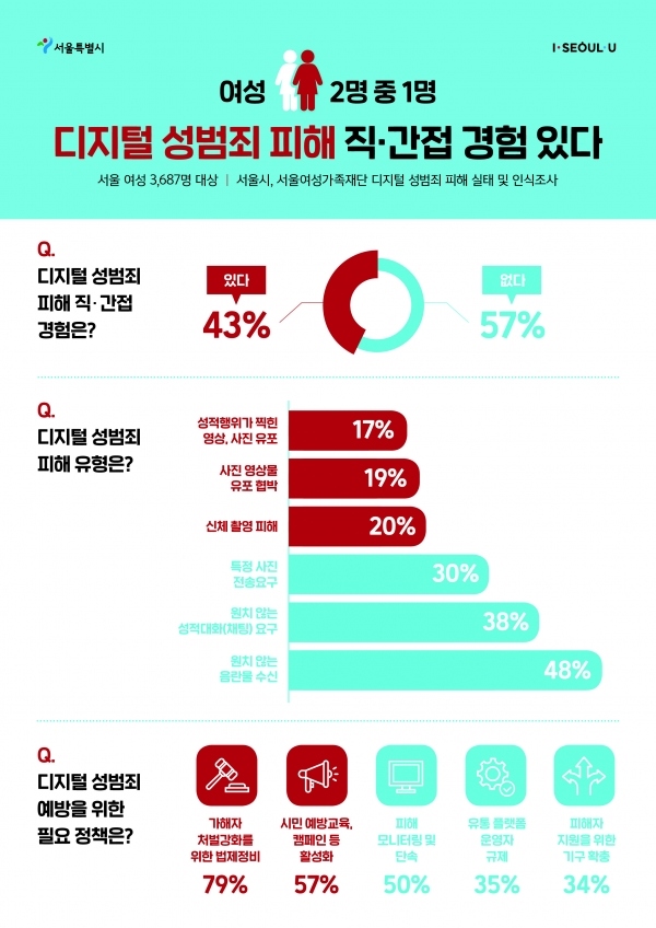 서울시 디지털 성범죄 실태조사. ⓒ서울시