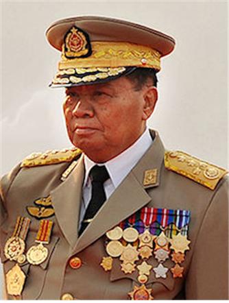 미얀마의 독재자 네윈 장군. 