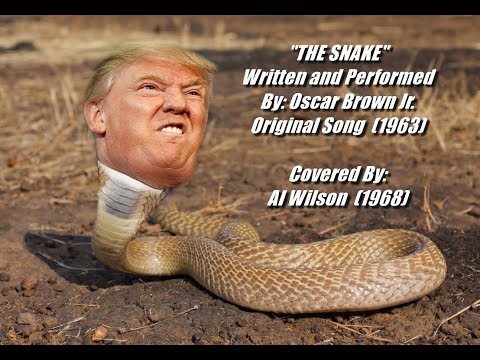 The Snake 에 빗대어 트럼프 미국 대통령을 풍자하는 합성 이미지 ⓒ구글 이미지 검색