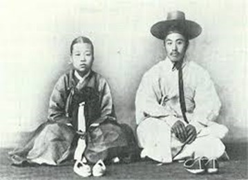 1895년 김점동, 박여선 부부 결혼사진.