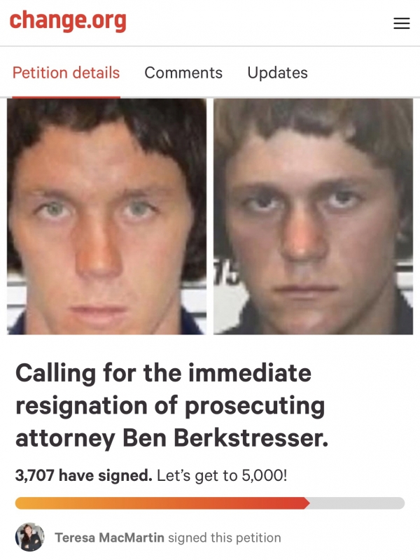 change.org에 올라온 아미시 신도 형제들의 재판을 담당하는 벤 버크스트레저 판사의 해임을 촉구하는 서명. ⓒ캡처
