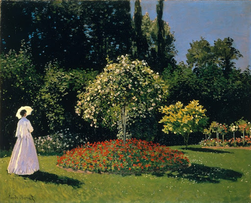 클로드 모네, 정원의 여인(Lady in the garden, 1867)