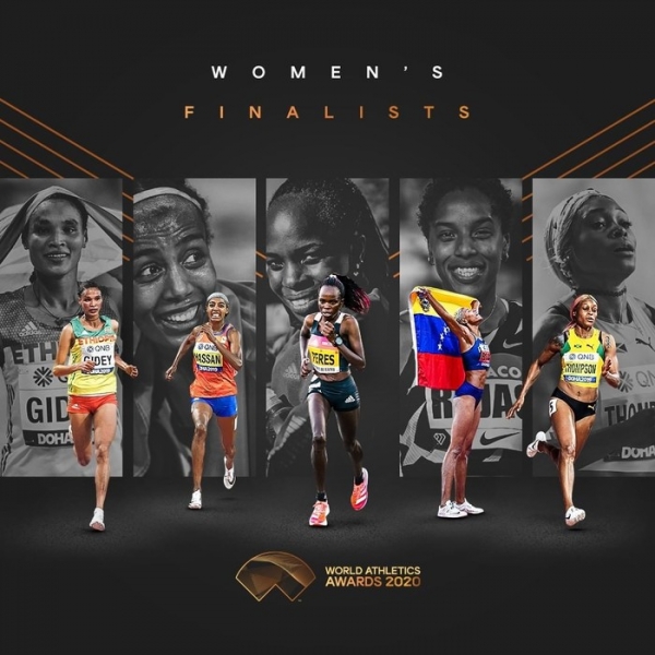 세계육상연맹이 발표한 ‘2020 올해의 여성 육상선수’ 최종 후보 5인. ⓒ세계육상연맹