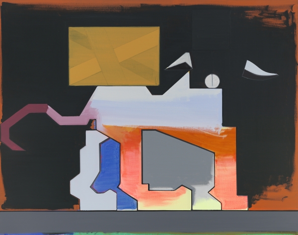 학고재갤러리가 올해 아트부산에서 선보이는 토마스 샤이비츠의 작품 ‘파스빈더의 초상’(2019, Oil, vinyl, pigment marker on canvas, 150 x 190 cm) ⓒ학고재갤러리