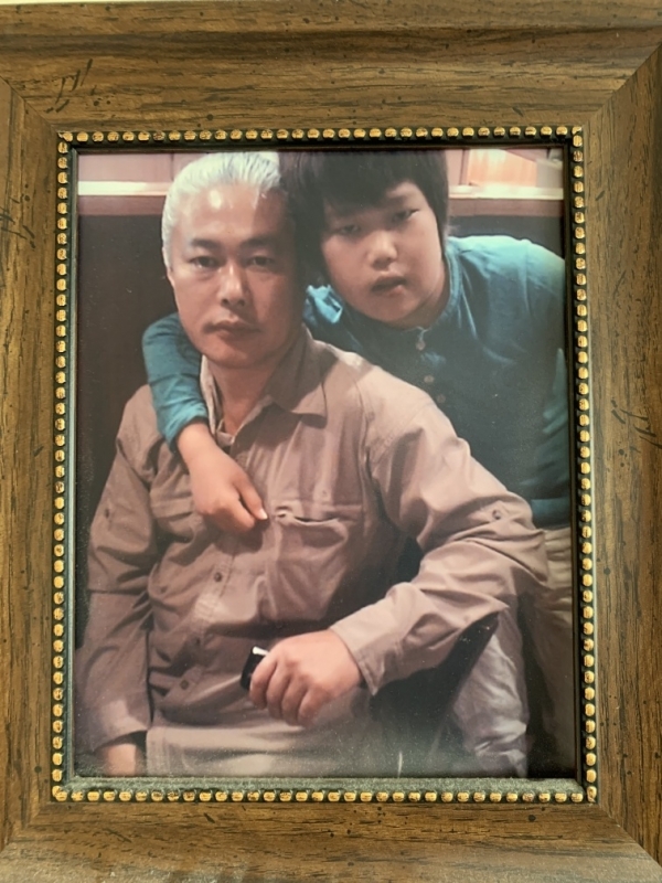고 이선호씨가 초등학생 당시 아버지와 찍은 사진이다. ⓒ이재훈씨<br>