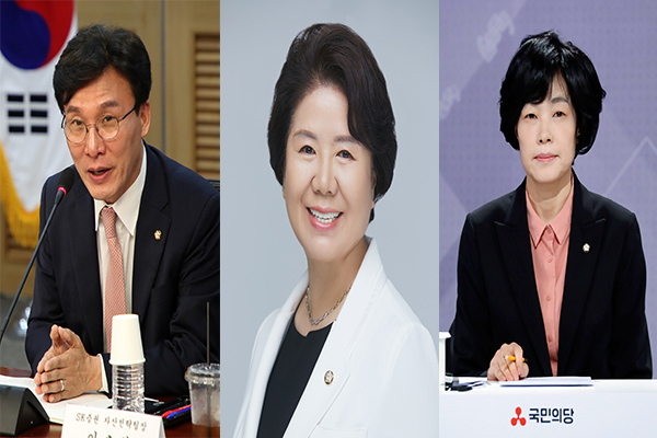 (왼쪽부터) 김민석 더불어민주당 의원·서정숙 국민의힘 의원·최연숙 국민의당 의원.