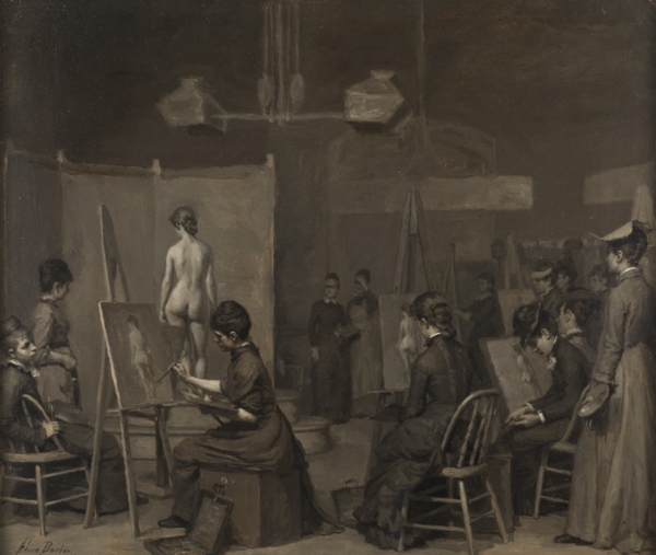 Alice Barber Stephens - The Women's Life Class (1879) ⓒpafa.org