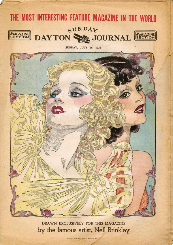 Nell Brinkley - Cover for the Sunday Dayton Journal (1936) ⓒdbdowd.com