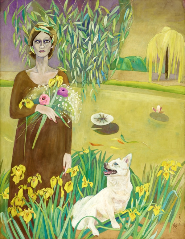 천경자(1924-2015), 노오란 산책길, 1983, 종이에 채색, 96.7x76cm. ⓒ서울특별시