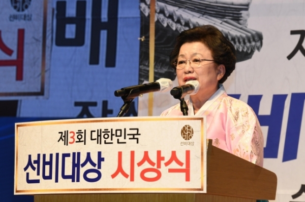 이배용 한국의 서원 통합보존관리단 이사장 ⓒ영주시