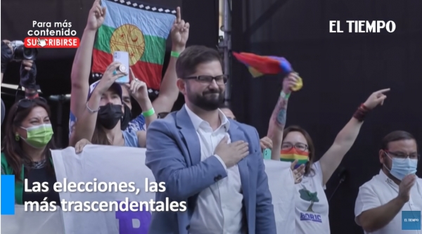 올해 35세로 칠레 대통령으로 당선된 가브리엘 보리치 ⓒ엘티엠포 유튜브 영상 갈무리