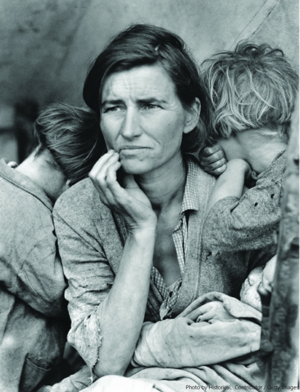 도로시아 랭, 이주노동자 어머니(Migrant Mother), 1936.1.1 ⓒCORBIS/Corbis via Getty Images