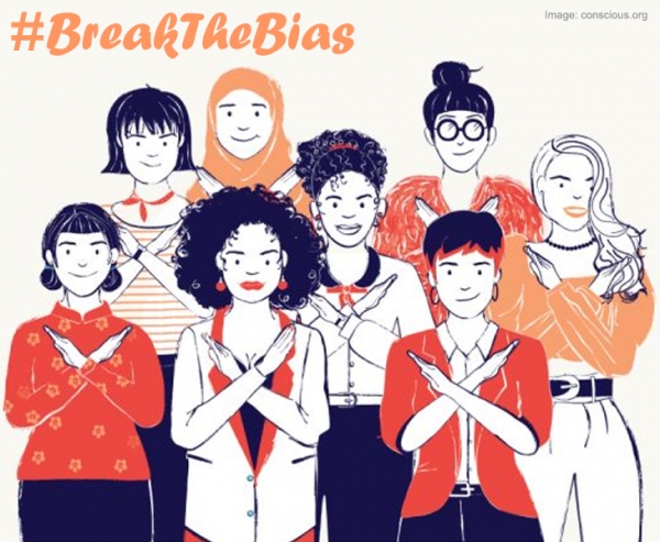 2022 세계여성의날 조직위원회가 8일 114회 세계여성의날을 맞아 ‘편견을 깨라(#BreakTheBias)’ 캠페인을 전개한다. ⓒIWD 2022/Conscious.org