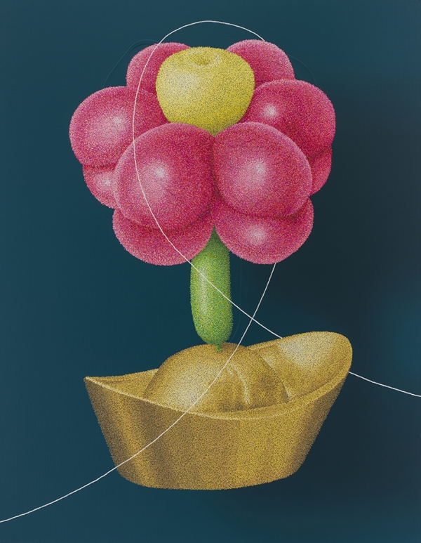 윤종석, ‘내안에 피는 꽃 (1129)’, 2021, acrylic, paper on canvas, 117X91 cm ⓒ앤갤러리