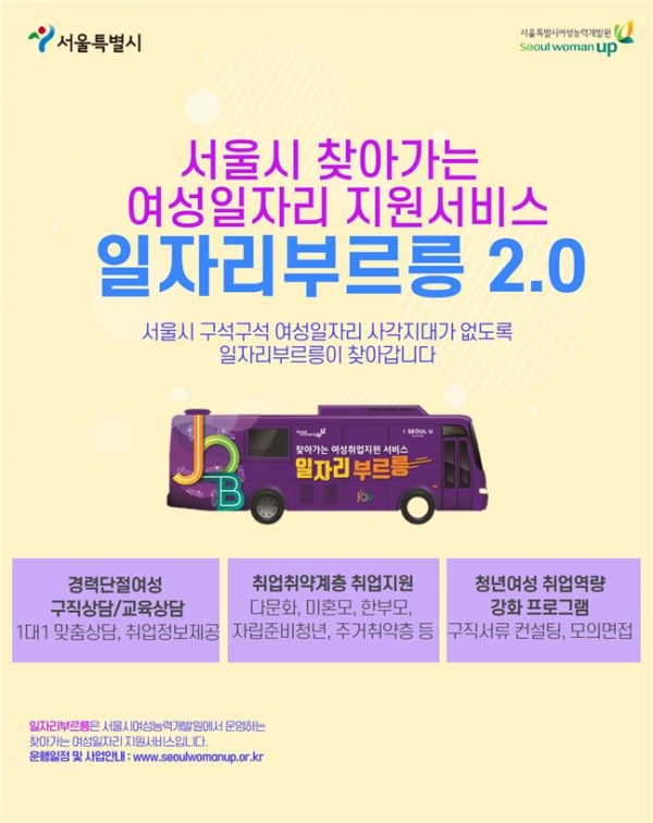서울시 찾아가는 여성일자리 지원서비스 일자리부르릉 2.0. ⓒ서울시