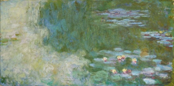 수련이 있는 연못, 클로드 모네(1840-1926), 1917-1920년, 캔버스에 유채, 100.0.×200.5cm, 국립현대미술관 ⓒ국립현대미술관 제공