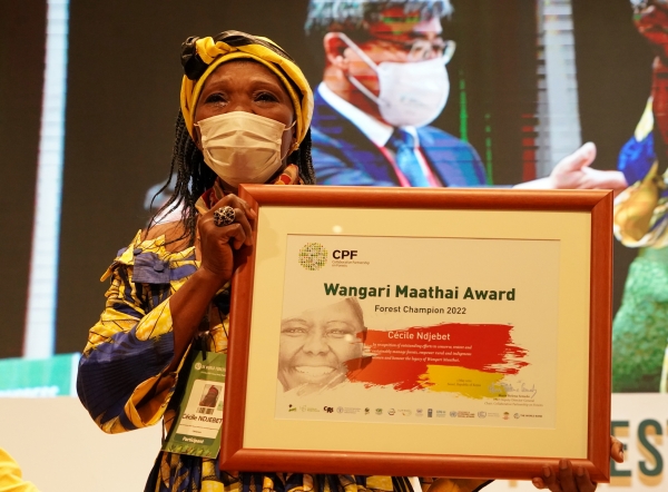 삼립협력파트너십(CPF)이 6번째 왕가리 마타이상(Wangari Maathai Award) 수상자로 카메룬의 세실 제벳(Cecile Ndjebet)을 선정했다. ⓒ산림청