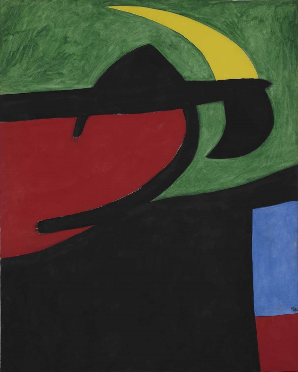 호안 미로, 달빛 아래 카탈루냐 농부(Catalan Peasant in the Moonlight), 1968, Acrylic on canvas, 162 x 130 cm ⓒSuccessió Miró / ADAGP, Paris - SACK, Seoul, 2022
