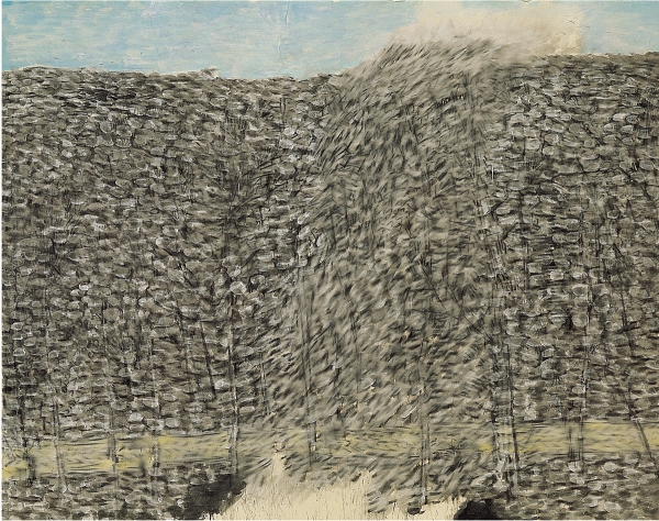 유근택, 길 혹은 연기, 1999, 한지에 수묵채색, 147x187cm ⓒ대구미술관