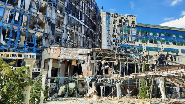 러시아군의 포격으로 파되괸 하르키우의 민간 건물 ⓒ우크라이나 국방부 트위터