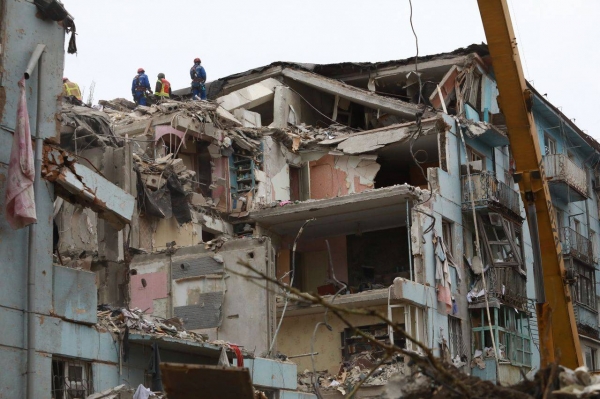 러시아군의 공격으로 파괴된 자포리자의 민간인건물 ⓒ우크라이나 국방부 트위터