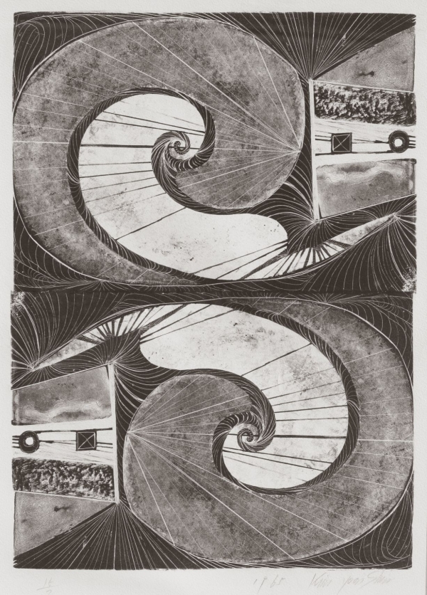 김윤신, 예감, 1967, 판화지에 석판화, 63.3×45cm ⓒ서울시립미술관 제공