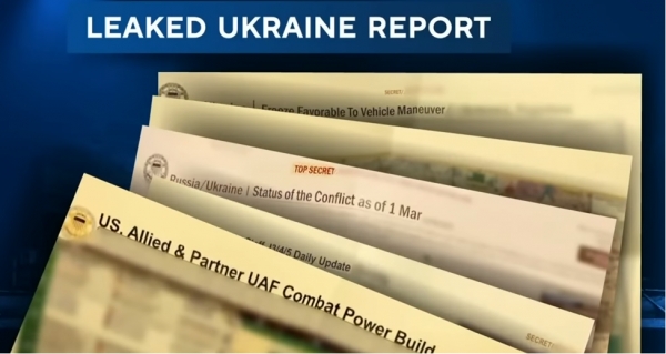 러시아 SNS에 유포되고 있는 미국, 나토 관련 기밀문서 스크린샷 ⓒ미 CBS 화면 갈무리