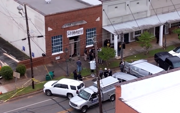 미국 남동부 앨라배마주 데어드빌의 총격 사건 현장 ⓒWTVR CBS6 화면 갈무리