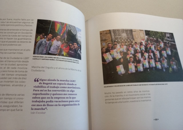 콜롬비아 성소수자 인권투쟁 40년 역사를 담은 책 『나의 행진』(Mi Marcha). 보고타시가 제작했다.   ⓒ정보라 작가 제공