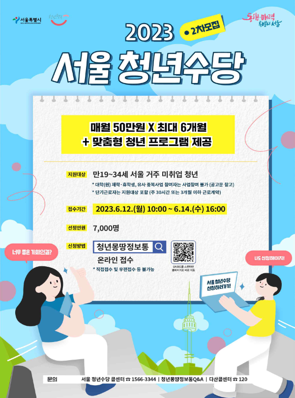 서울시 청년수당 포스터 ⓒ서울시