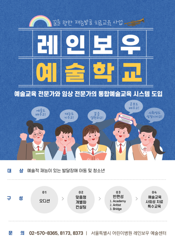 서울시어린이병원이 10일 발달센터 2층에 예술적 재능이 있는 발달장애 소아·청소년을 위한 '레인보우 예술센터'를 개소한다. ⓒ서울시