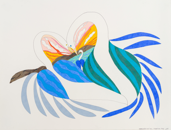 울루시 사일러(Ooloosie Saila), Untitled, 2022, Colour pencil, ink, 58.6x76.1cm ⓒ롯데갤러리 제공