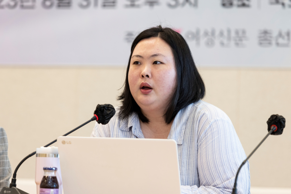 황연주 젠더정치연구소 여.세.연 사무국장 ⓒ송은지 사진작가·여성신문