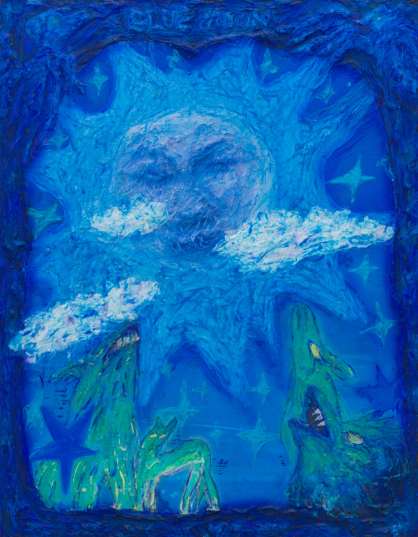 이승희, Blue Moon (liae’s smile), 2023, acrylic on canvas, 117 x 92 cm. ⓒ디스위켄드룸 제공
