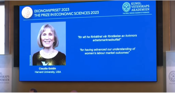 올해 노벨 경제학상은 노동시장에서 여성의 역할을 연구한 노동경제학자 클로디아 골딘 미 하버드대 교수(77)에게 돌아갔다. ⓒ노벨상위원회 유튜브 갈무리