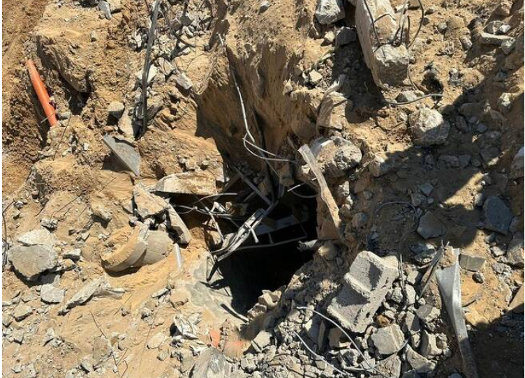 이스라엘군이 공개한 알시바 병원내의 땅굴 ⓒ이스라엘군 제공