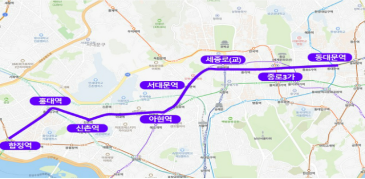 서울시가 4일부터 시작하는 심야 자율주행버스 노선도 ⓒ서울시 제공