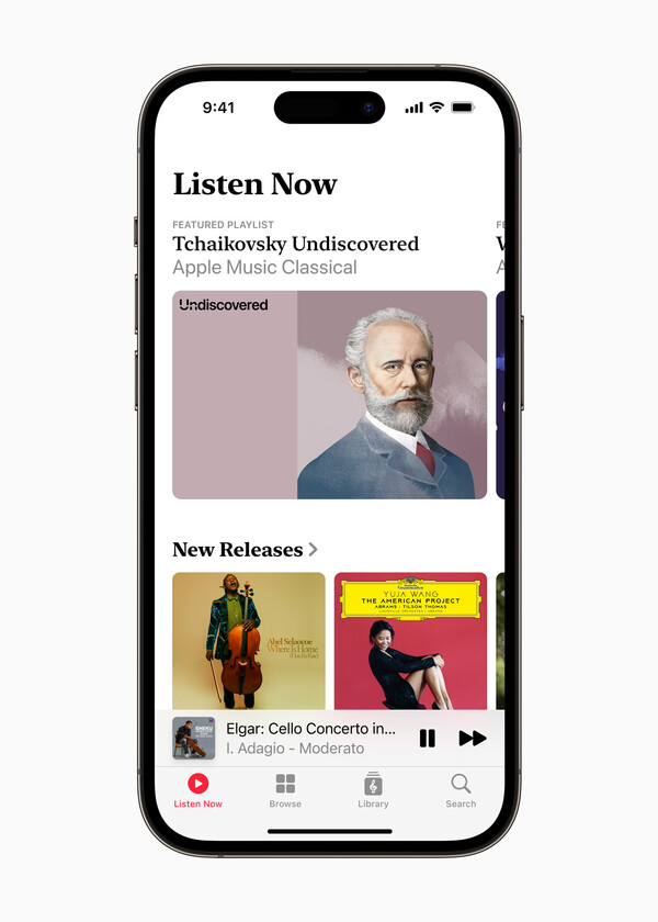 애플의 클래식 음악 특화 앱 ‘Apple Music Classical’(애플뮤직 클래시컬) 화면. ⓒ애플 제공