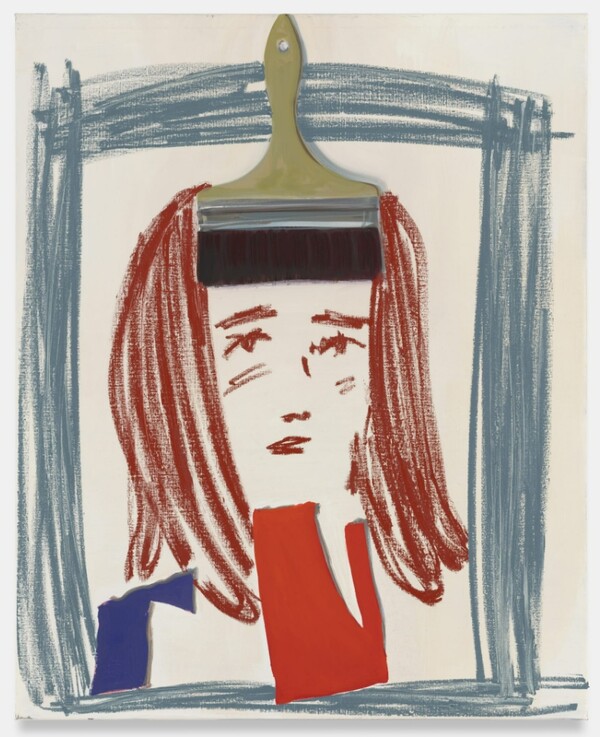 엘라 크루그리얀스카야, Tragic Girl, 2023, Oil stick and oil paint on canvas, 80 x 64.8 cm. ⓒ제이슨함 갤러리 제공