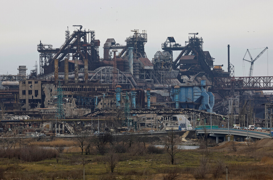 러시아군에 밀린 우크라이나군 아조우 연대가 마지막까지 저항했던 마리우폴의 아조우스탈 제철소의 현재 모습 ⓒ로이터 연합뉴스