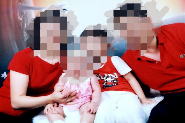 대학병원 시험관아기 유전자 불일치 사건 당사자 A씨와 그의 가족  ⓒA씨 제공