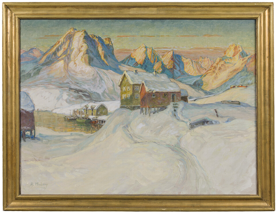 안나 보베리, 3월 저녁, 노르웨이에서의 습작(A March Evening. Study from North Norway), 1910, Oil on canvas, 83.5 × 112 cm. ⓒ스웨덴국립미술관/마이아트뮤지엄 제공