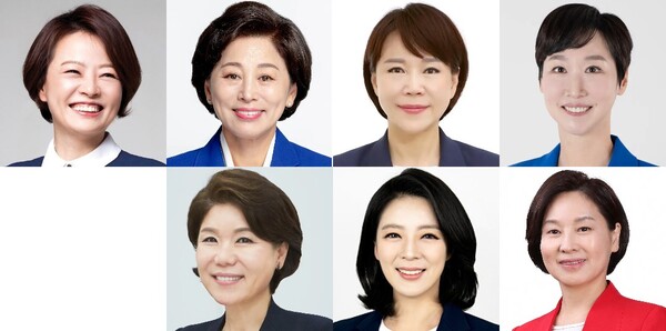 제22대 총선 지상파 3사 출구조사 결과, 서울 ‘한강벨트’ 출마 후보들 중 우세한 것으로 예측된 여성 후보들.  ⓒ더불어민주당·국민의힘