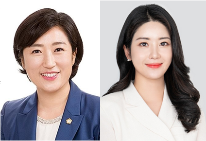 (왼쪽부터) 신수정 광주광역시 의장, 채은지 광주광역시 부의장. 
