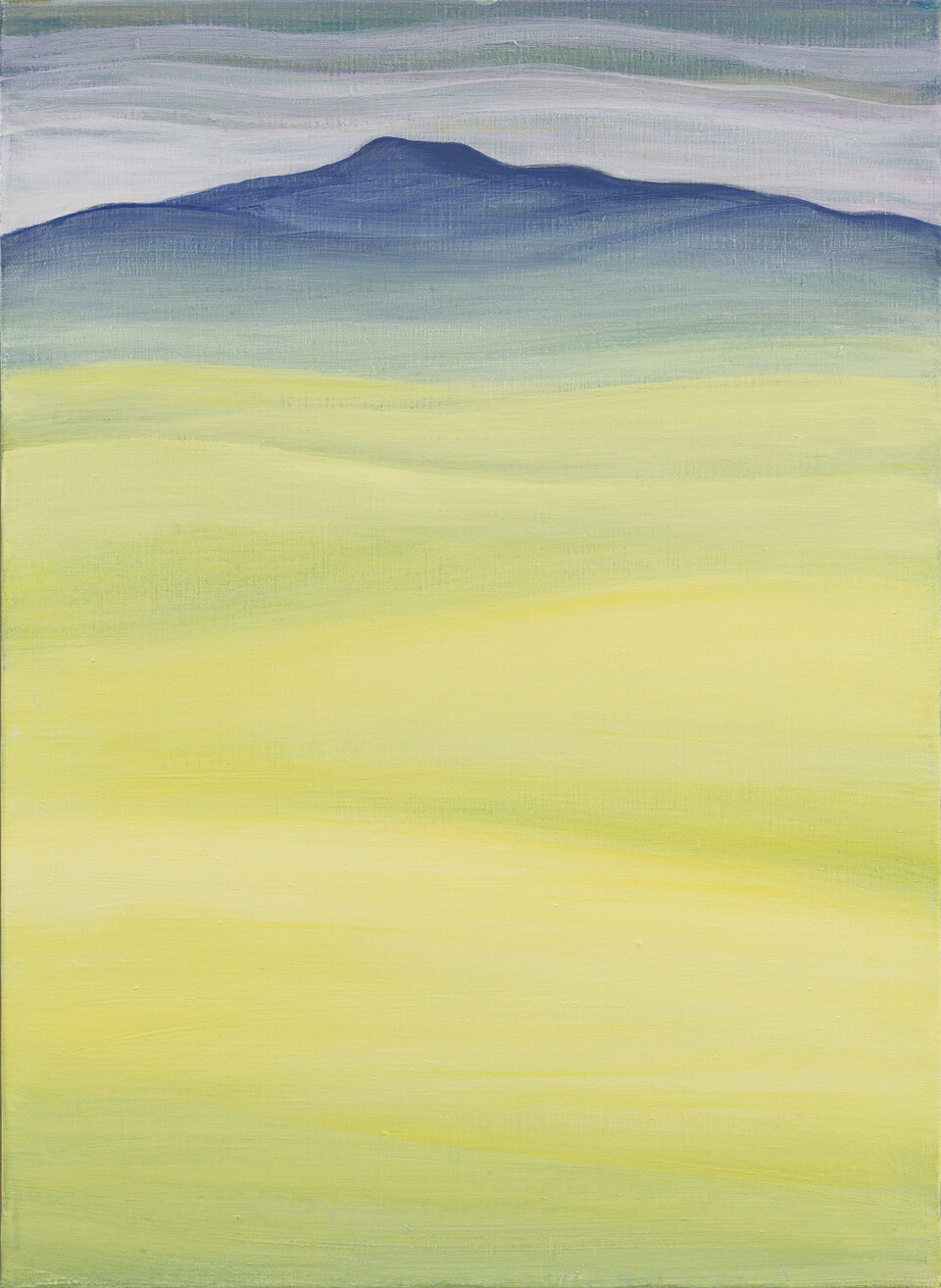 김연숙, 여기, 한라산-와흘, 2022, 캔버스에 아크릴릭 물감, 72.7×53.0㎝. ⓒ제주돌문화공원관리소 제공