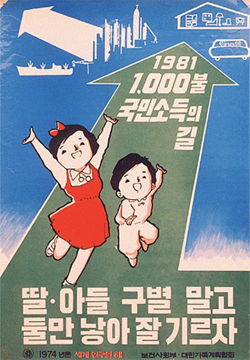1970년대 산아제한 캠페인 포스터 ⓒ보건