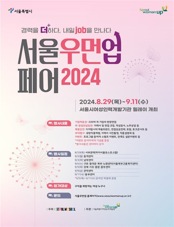 2024년 '서울우먼업 페어' 홍보 포스터